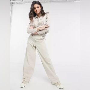 River island ruffle denim jacket Clearance